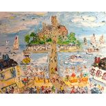 Sean Hayden, oil on canvas, 'St Michael's Mount, Marazion 2017', signed, 71cm x 91cm, Provenance;