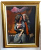 Robert Lenkiewicz (1941-2002) oil on canvas, signed verso and titled 'Study St. Antony Theme,