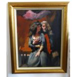 Robert Lenkiewicz (1941-2002) oil on canvas, signed verso and titled 'Study St. Antony Theme,