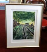 Bob Dylan, Drawn Blank Series, 'Train Tracks Green 2010' limited edition giclee, published