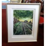 Bob Dylan, Drawn Blank Series, 'Train Tracks Green 2010' limited edition giclee, published