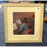 Michael Hill (Contemporary Plymouth Artist), watercolour, signed, 'The Musicians', 25cm x 23cm.