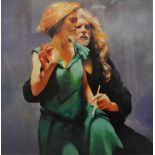 Robert Lenkiewicz print 'Bella With The Painter', signed by the artist and Bella Peirson,