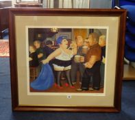 Beryl Cook (1922-2008), 'Strippergram' limited edition silkscreen print, signed No.249/395, 49cm x