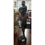 Carol Peace, bronze resin sculpture 'Big Foot', height 44cm.