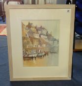 Michael Hill (Contemporary Plymouth Artist), watercolour, 'Mevagissey', signed, 40cm x 30cm.