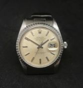 Rolex Datejust, a gents stainless steel Oyster Perpetual wristwatch.