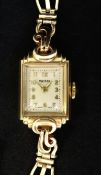 Rotary, a 9ct gold ladies wristwatch with original box and outer box, approx 15.2gms.
