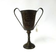 A silver trophy inscribed 'Knowle Firfield Tennis Club Junior Section The Edbrooke Cup', approx