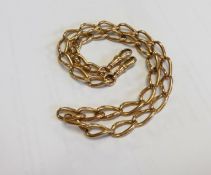 A 9ct gold watch chain, approx 42.2gms