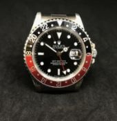Rolex GMT Mater II 16710, a gents 1991 stainless steel wristwatch, dial 40mm, ref N292448, no box or