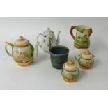 Various china wares including cottage ware, porcelain coffee pot, maritoma ware etc.