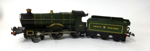 Hornby Gauge O GWR clock work No.2 special 4-4-0 loco 'County of Bedford' and matching replica