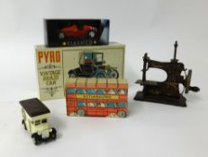 Various toys including Dinky Toys, Austin van 470, MG Midget 108, also some Matchbox, Corgi and