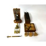 Scientific instruments including light beam gover meter, resistance box, spring balance,