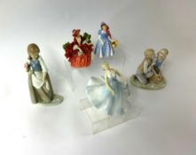 Royal Doulton, Lydia HN1905, Wendy HN2109, Pirouette HN2216 and Hostess of Williamsburg HN2209 (4).