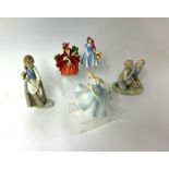 Royal Doulton, Lydia HN1905, Wendy HN2109, Pirouette HN2216 and Hostess of Williamsburg HN2209 (4).