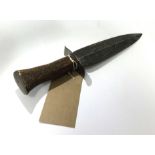 A Spanish Toledo bowie knife, spear point, length 34cm.