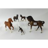 Six various Beswick horses.