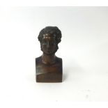 A bronze bust Chopin stamped 'Lembart, Dantan 1841', height 20cm.