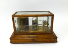 An oak cased barograph, registration number 476369.