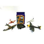 Dinky Toys 722 Harrier boxed, aircraft models including Junkers also Corgi Concorde model etc.