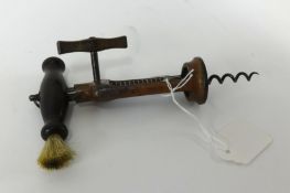 Thomas Lund, 1838, British patent corkscrew.