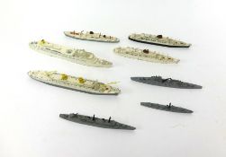 Triang Minic diecast ships also Triang Harbour set etc.