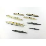 Triang Minic diecast ships also Triang Harbour set etc.