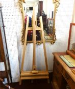 A large wooden easel.