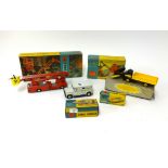 Corgi Toys, 151a lotus, 486 kennel service wagon, 1127 fire engine, 1128 Priestman shovel also dinky