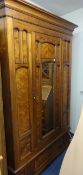 An early 20th Century pitch pine single door wardrobe.