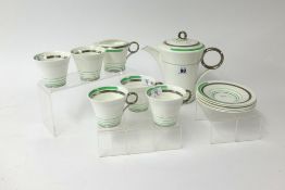 Shelley, a five setting Art Deco style tea set.