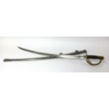 US cavalry trooper’s sabre, stamped U.S. 1864 A.G.M. model by Roby with scabbard (Civil War).