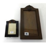 Metal picture frame with military insignia decoration, height 33cm together with tortoiseshell style