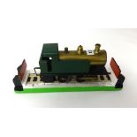 Model of a steam engine with track, length 24cm