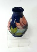 Moorcroft, a baluster shape vase, impressed marks, 14cm.