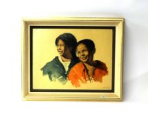 A signed limited edition colour lithograph 'Sara and Juan', by J.Hubbeling (1893-1958).