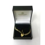 A 9ct gold bracelet with a locket clasp, approx 16gms.