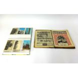 A collection of 280 assorted postcards in album together with a 1958 and 1962 copies of Radio