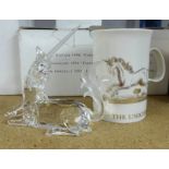 Swarovski, SCS 1996 A/E ‘Fabulous Creatures’ The Unicorn and SCS 1996 A/E Members Unicorn Mug