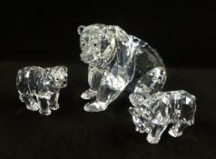 Swarovski, a collection of three Bears.