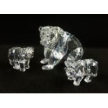 Swarovski, a collection of three Bears.