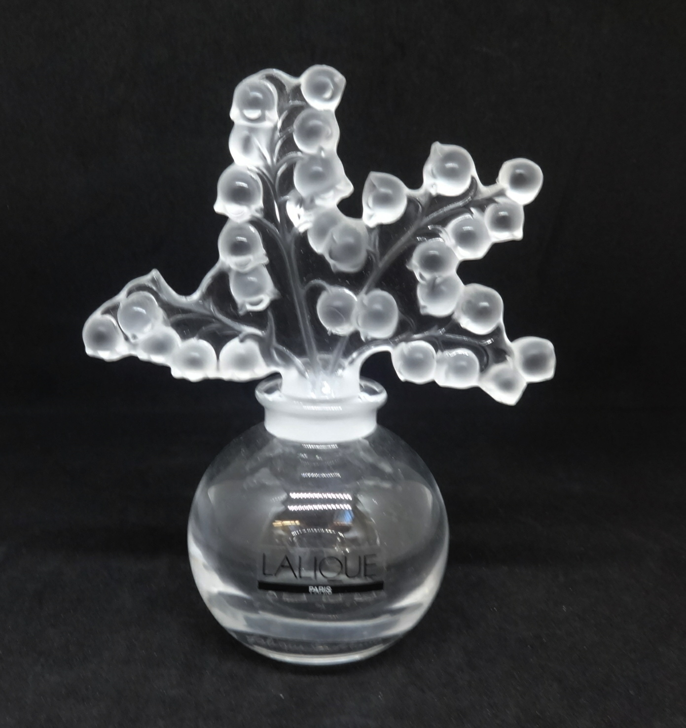 Lalique, perfume bottle, 'Claire Fontaine', height 12cm, width 11cm.