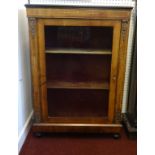 A Victorian walnut and gilt mounted pier cabinet, width 72cm.