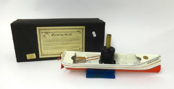 A model steam boat 'African Queen' German by Tucher and Walther, boxed.