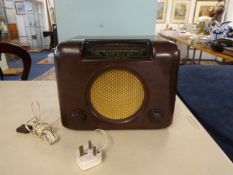 A Bush Dac 90 bakelite radio.