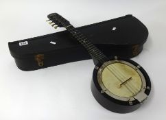 An eight string Banjo Mandolin, in fitted case.