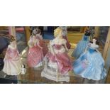 Coalport, Ladies of Fashion figure, Royal Doulton 'Good Companion HN3608', also 'Miss Kay HN3659'