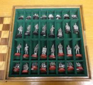 The Armada chess set, with figures, chess board etc.